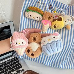 漫画食品アイスクリーム KT ケーキキーホルダー学生スクールバッグペンダント子供のギフト人形マシンお土産