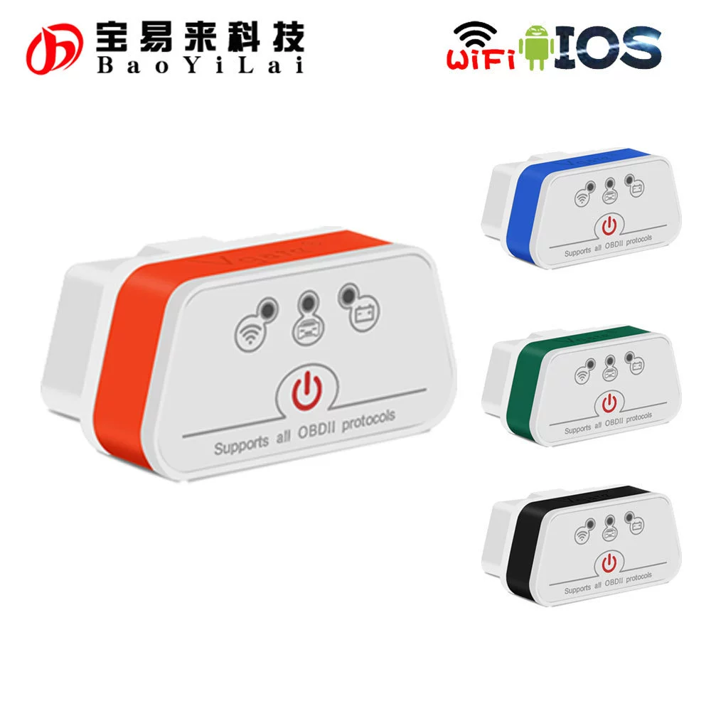 iCar 2, Wi-Fi OBD ELM327, поддерживает беспроводное обнаружение и чтение неисправностей автомобиля Android Apple IOS.