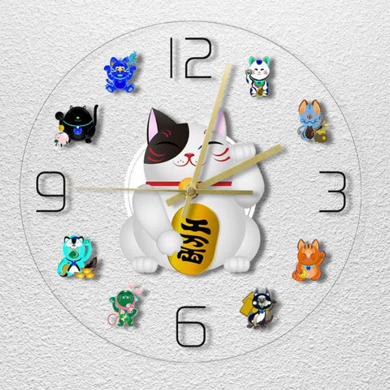 Night light, transparent acrylic watch, wall mount