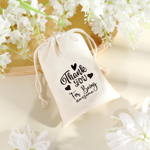 Amazon's Best-Selling Thanksgiving Thank You Cotton Drawstring Gift Bag Wedding Party Kidsren's Gift Storage Bag