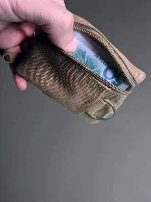 Canvas mini key and coin purse: Static Rod/Key Bag