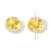 Transparent orange round beads