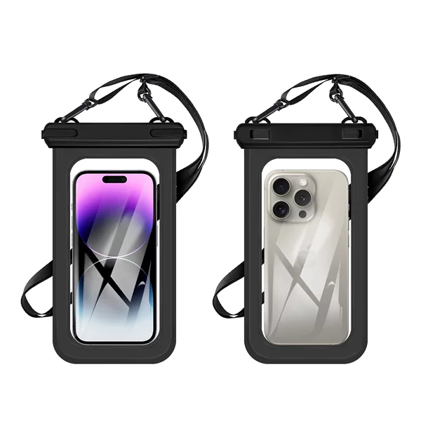 Cross Border New PVC Mobile Phone Waterproof Bag 7.2 Inch Transparent Double Hook Outdoor Beach Swimming Diving Waterproof Case