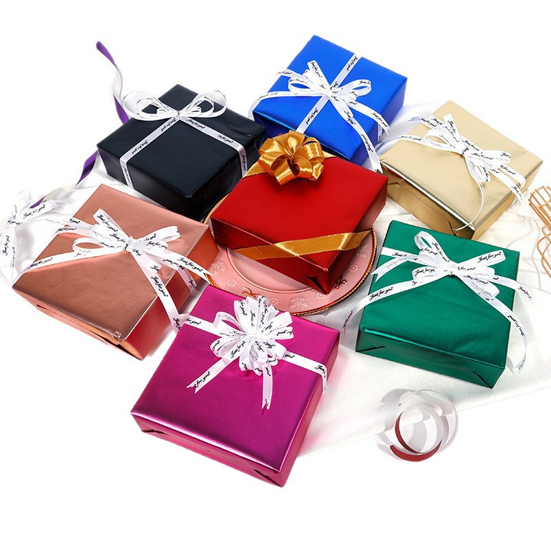 Amazon venta caliente mate sólido papel de aluminio de alta calidad regalos de papel de embalaje de gran tamaño al por mayor