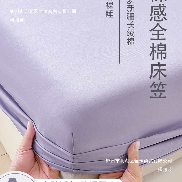 Single Piece Fitted Sheet Cover 100% Pure Cotton Dustproof 2025 New Model Full Cotton Mattress Protector Sheet Set Three-Piece Set