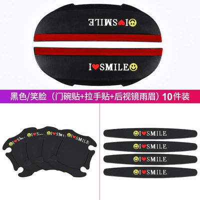Portal Wrist: sticker warning bump scratch anti-collision - black-smiling-face-door-bowl-handle