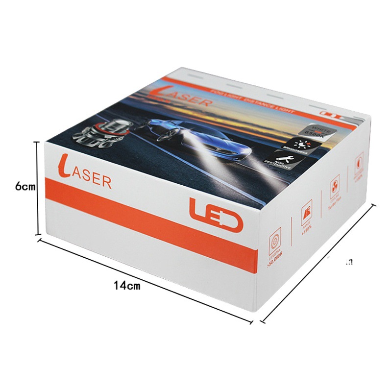 Venta directa transfronteriza coche LED lente láser H7 H8 H11 9005 9006 lámpara LED modificación super alta potencia