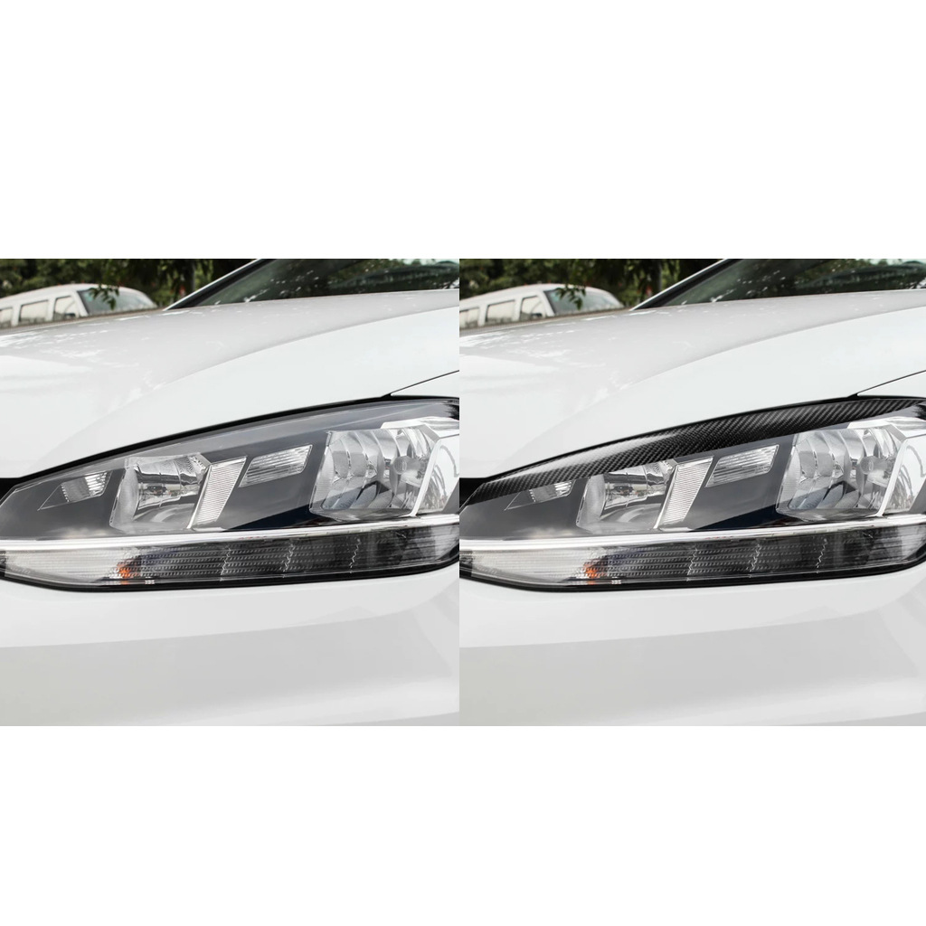 Suitable for 13-18 Volkswagen Golf 7mk carbon fiber modified lamp eyebrow eyebrow headlight decorative strip stickers