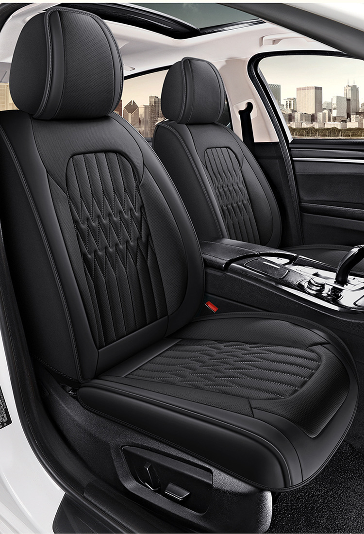 23 new all-inclusive split head full leather Four Seasons universal car seat cushion seat cover entity cross-border Amazon