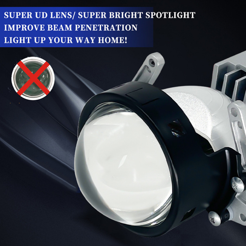 P30 Lente de doble luz LED para automóviles luz alta luz baja lente láser faro adecuado para accesorios de modificación de automóviles