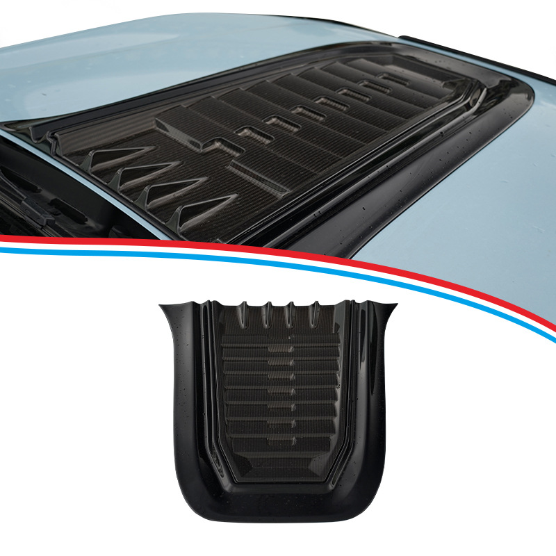 Adecuado para automóvil Beijing BJ60 con bloque de arena y grava ligero modificado patrón de fibra de carbono cubierta de la máquina especial accesorios de bloque de arena y grava todoterreno