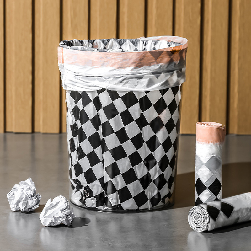 Light Luxury High-value Garbage Bag Household Portable Thickened Large Drawstring Bag Automatic Closure Kitchen Office Garbage