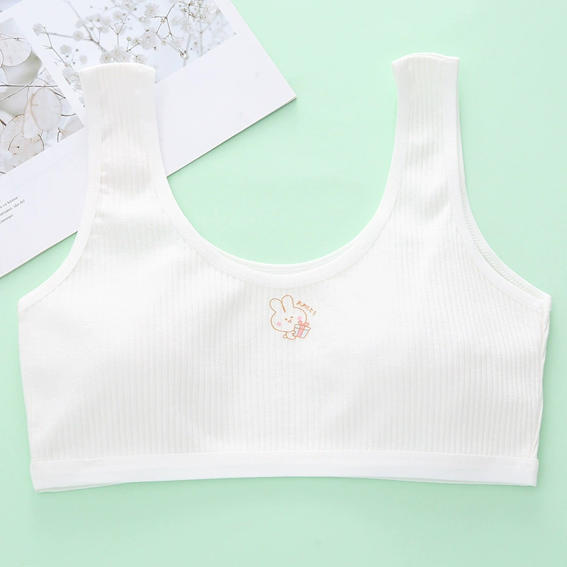 Double-sided underwear for students, cotton shockproof bra top