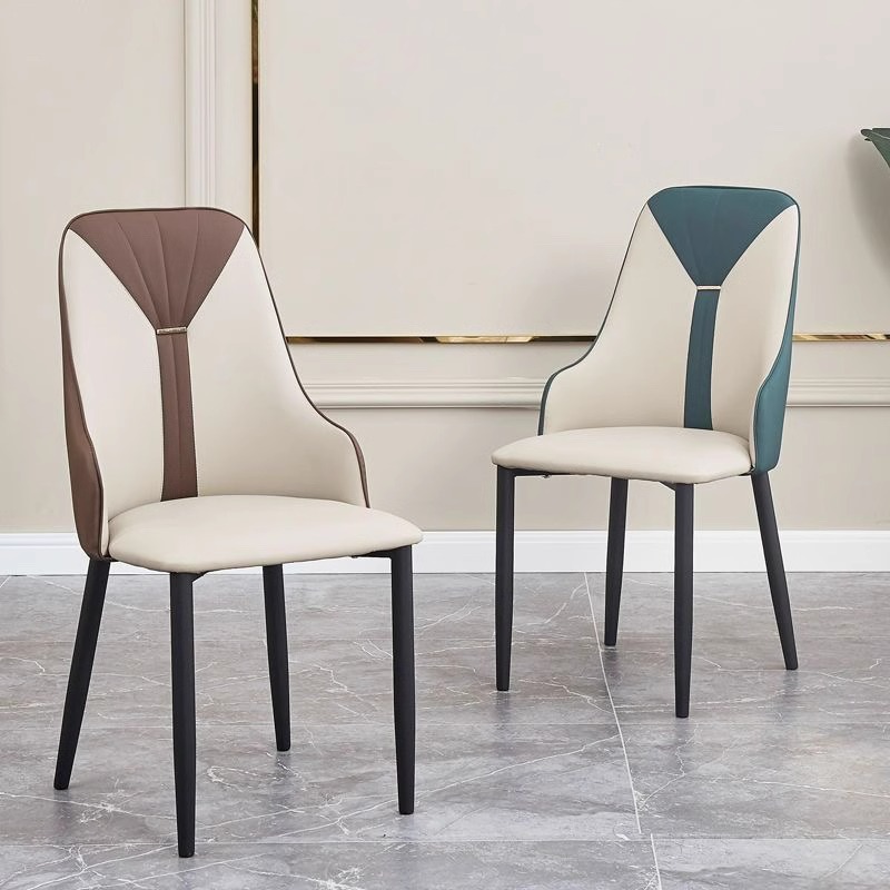 Silla, silla de comedor, silla de descanso, silla de negociación, para hotel, restaurante, cafetería, oficina de ventas, silla tapizada de hierro forjado, adecuada para uso en restaurantes.