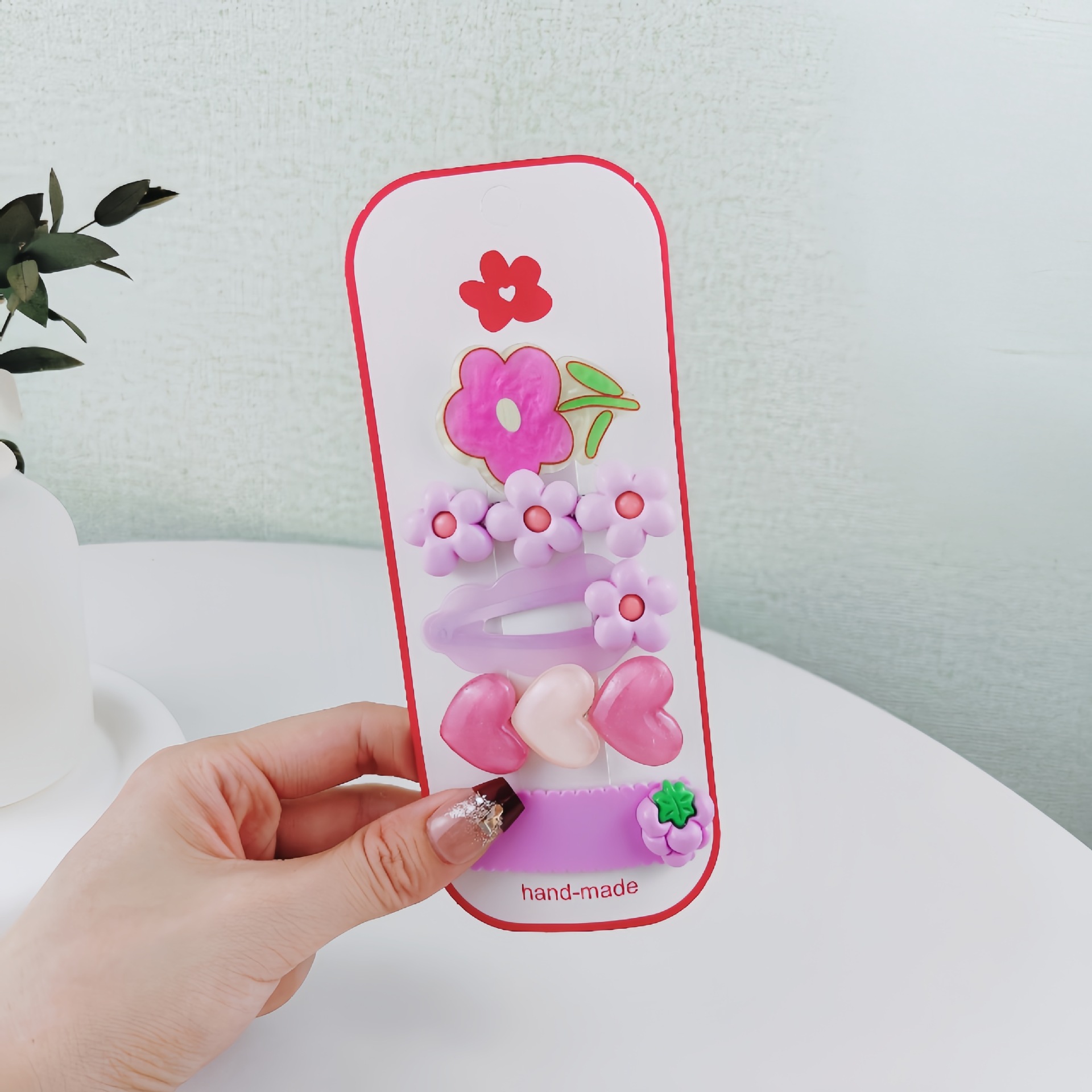 Clipper de cabello para niños acrílico flores tarjeta de cabello de dopamina niñas fresa clipper de cabello para niñas frises clipbb chaqueta