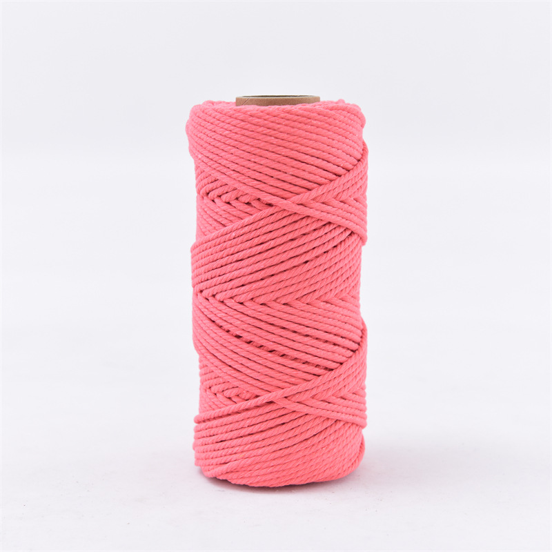 3mm cuerda de algodón colorido diy hecho a mano 4mm cuerda de tapiz cuerda tejida 5mm regalo cuerda de algodón decorativa cuerda de sombrero al por mayor