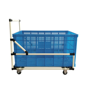 E-commerce warehouse sorting and distribution truck material turnover truck dual-axis mute with brake removable wire rod trolley