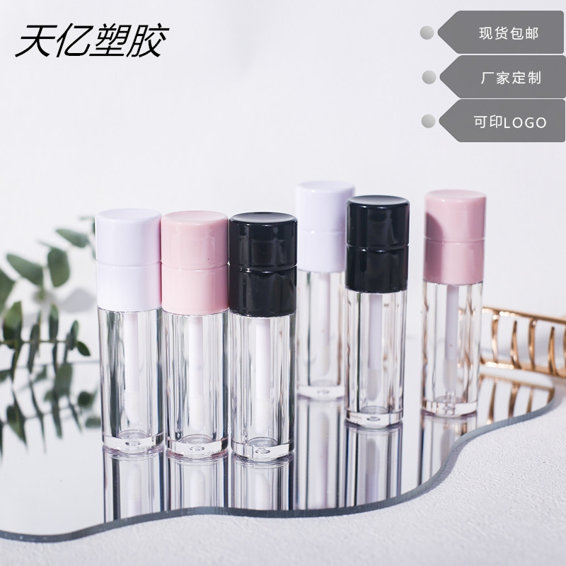 Pequeño y lindo tubo vacío redondo pequeño esmalte de labios brillo de labios material de embalaje cosmético frasco delineador de ojos tubo de máscara de pestañas tubo corrector