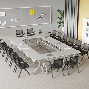 Folding Training Chair with Table Board Conference Chair with Writing Board Table and Chair Integrated Conference Room Comfortable Office Chair Training Chair