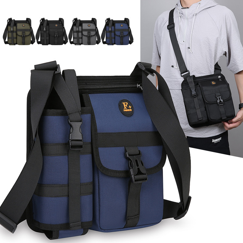 Nuevo bolso de mensajero de un solo hombro para hombre, bolso de ocio al aire libre, bolso de olla de viaje, paraguas impermeable resistente al desgaste, bolso de mensajero de tendencia