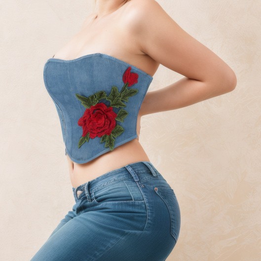 Nuevo patrón de mariposa azul para regalar el pecho de la mujer en forma de ropa de Amazon AliExpress comercio electrónico transfronterizo