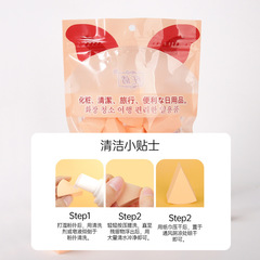 Dry and Wet Dual-Use Powder Puff for Foundation Makeup, Disposable Beauty Sponge Triangle Travel Set