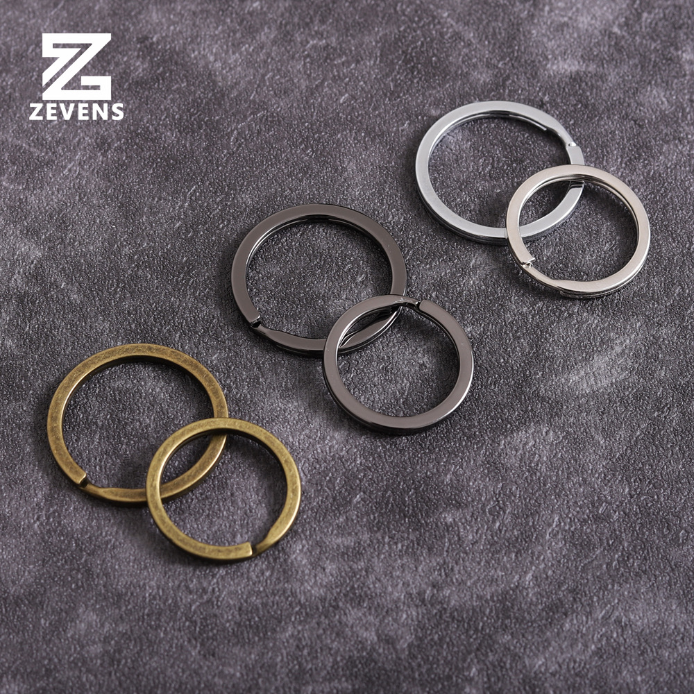 Retro Keychain Gun Black Bronze Silver Keychain Leather DIY Handmade Hardware Accessories 25/30mm