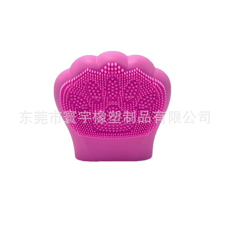 Cepillo de limpieza de garra de gato de silicona de color de venta caliente de Amazon Cepillo de silicona de limpieza suave manual