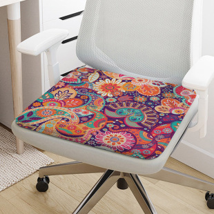 Paisley Floral Print Cushion Home Dining Table and Chair Memory Foam Non-Slip Comfortable Chair Cushion Universal Soft for All Seasons