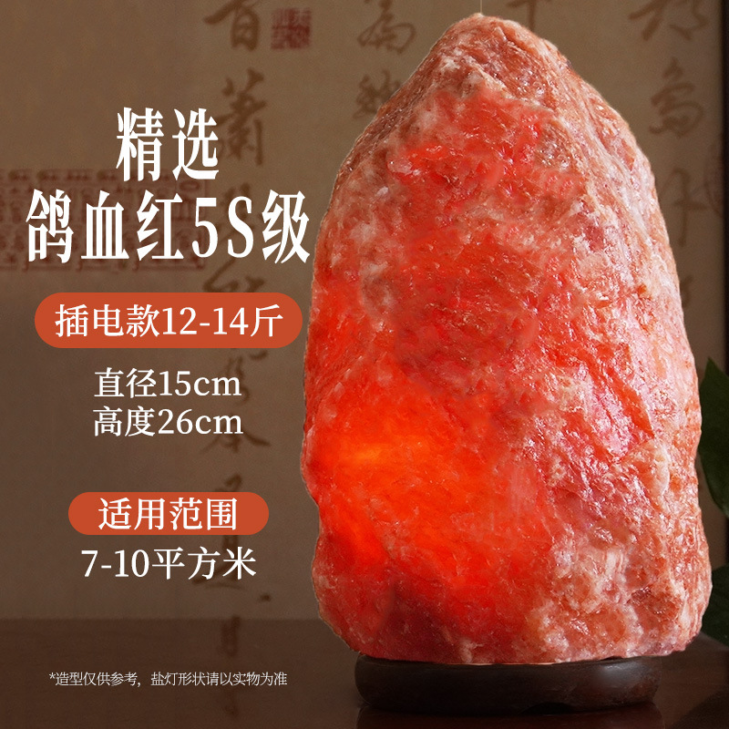 Lámpara de Sal del Himalaya, Lámpara de Cristal de Roca Mineral Natural, Lámpara de Sal de Mesa, Lámpara de Noche de Ambiente con Sal Marina