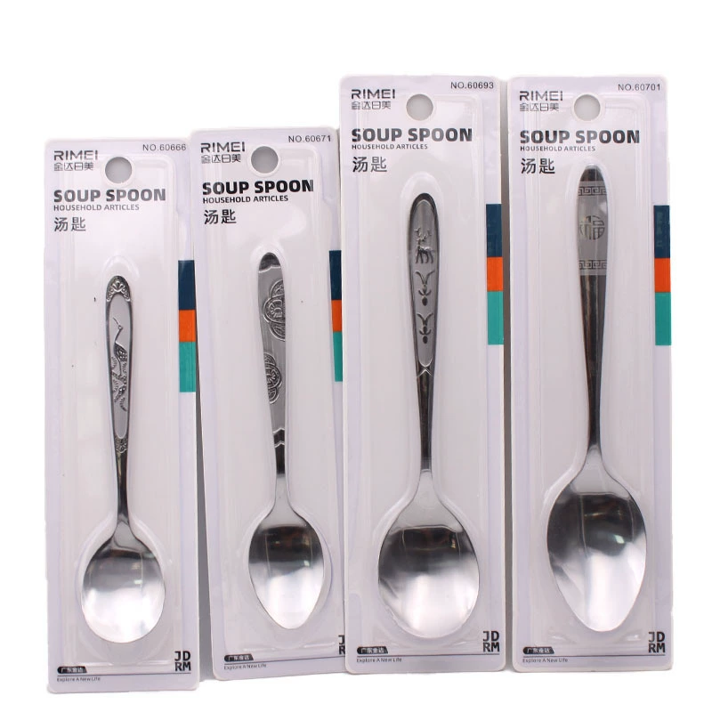 Manufacturer Kim Da Mei Spoon Stainless Steel 60663 round head spoon soup spoon spoon spoon spoon spoon tableware batch