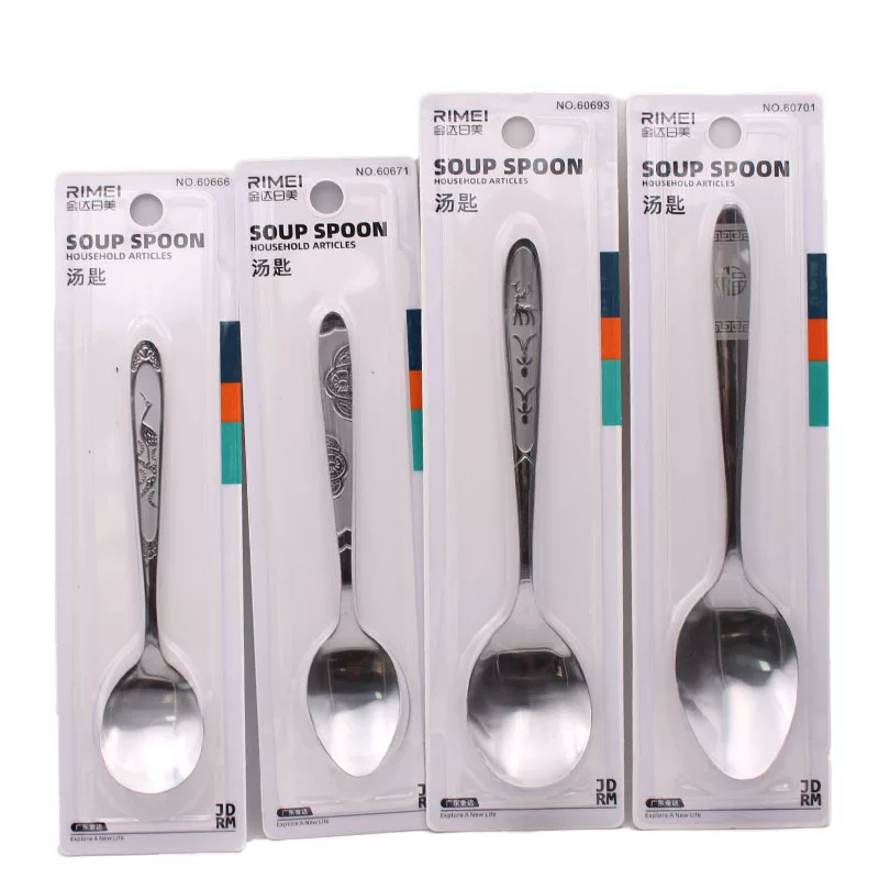 Manufacturer Kim Da Mei Spoon Stainless Steel 60663 round head spoon soup spoon spoon spoon spoon spoon tableware batch