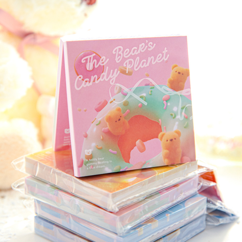 Mr. Paper Three Enjoy Bear Adhesivos Gudle Planet Student Post-it Notas Notas Notas Notas
