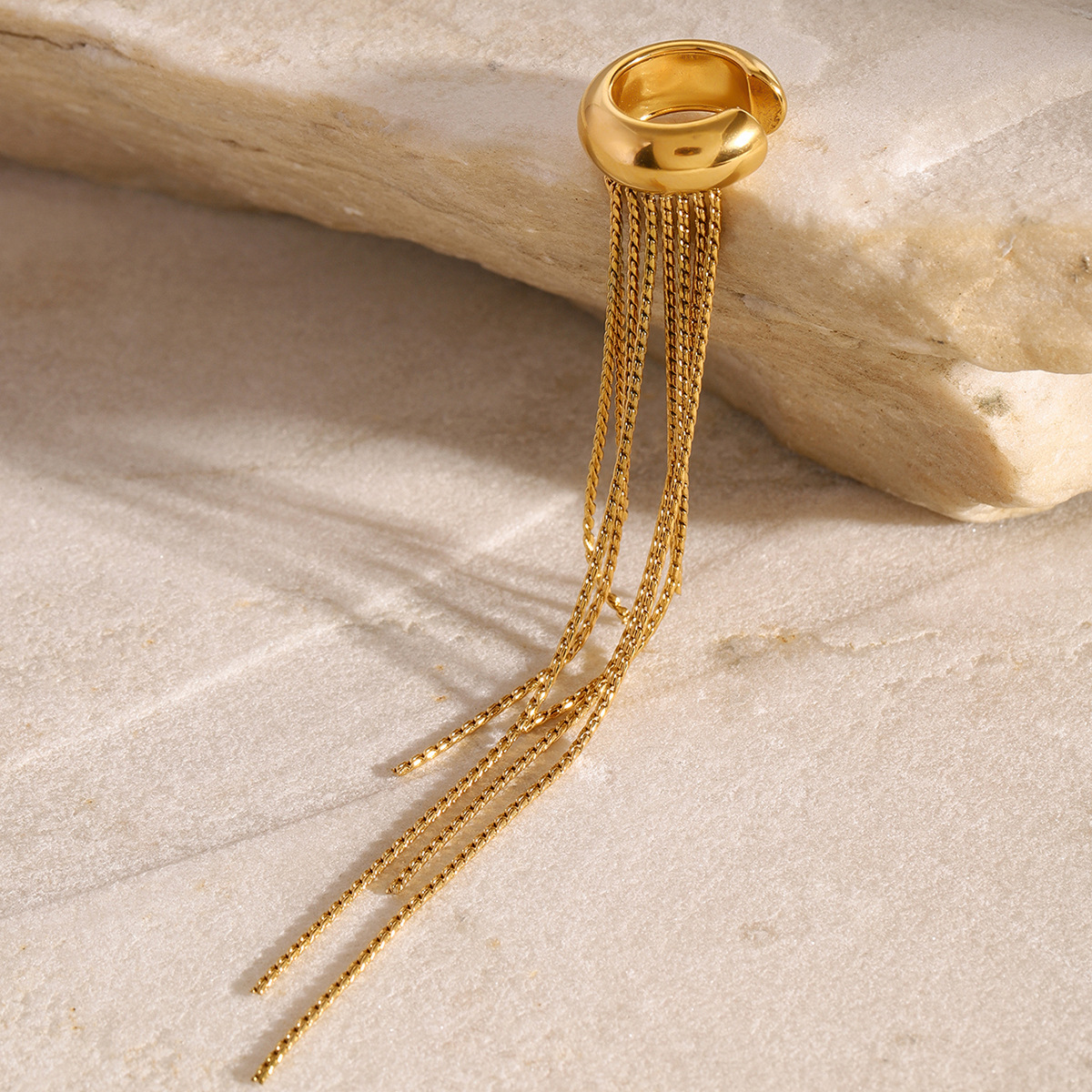 JEDING Europa y los Estados Unidos aretes de acero inoxidable sin agujeros de orejas orejas clips de hueso de orejas de lujo ligero orejas de acero de titanio joyas transfronterizas