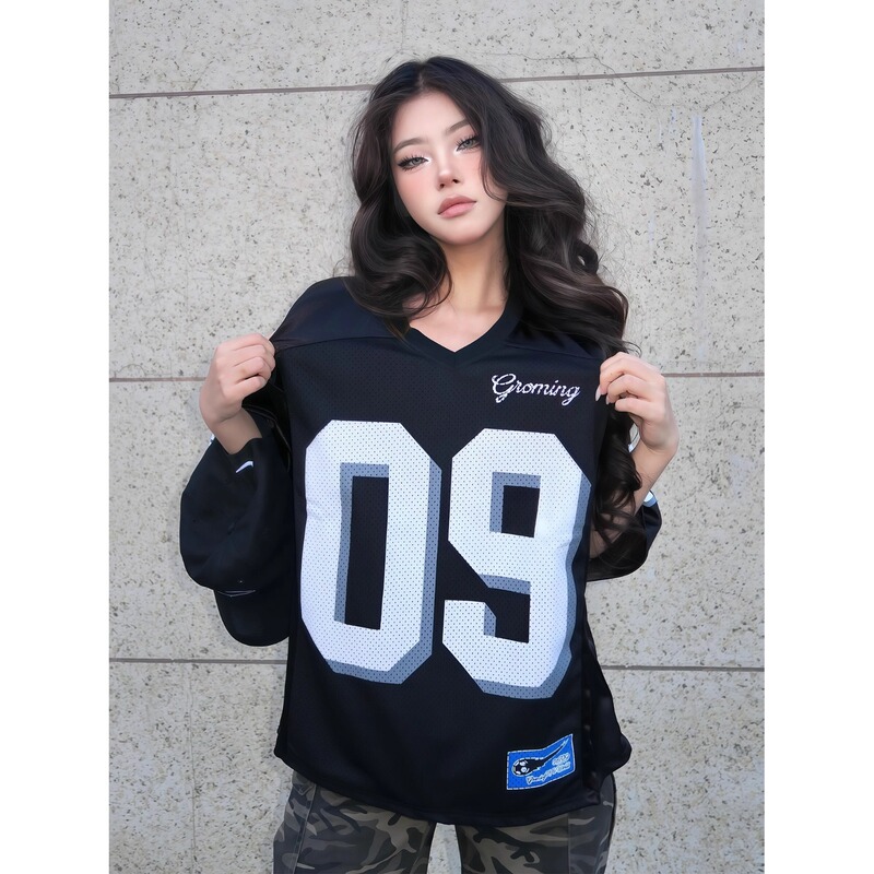 American Football Jersey for Boys, Summer Fashion Mesh Short-Sleeve Breathable Loose Sports T-Shirt, Trendy Brand Patchwork Top American Football Jersey for Boys, Summer Fashion Mesh Short-Sleeve Breathable Loose Sports T-Shirt, Trendy Brand Patchwork Top