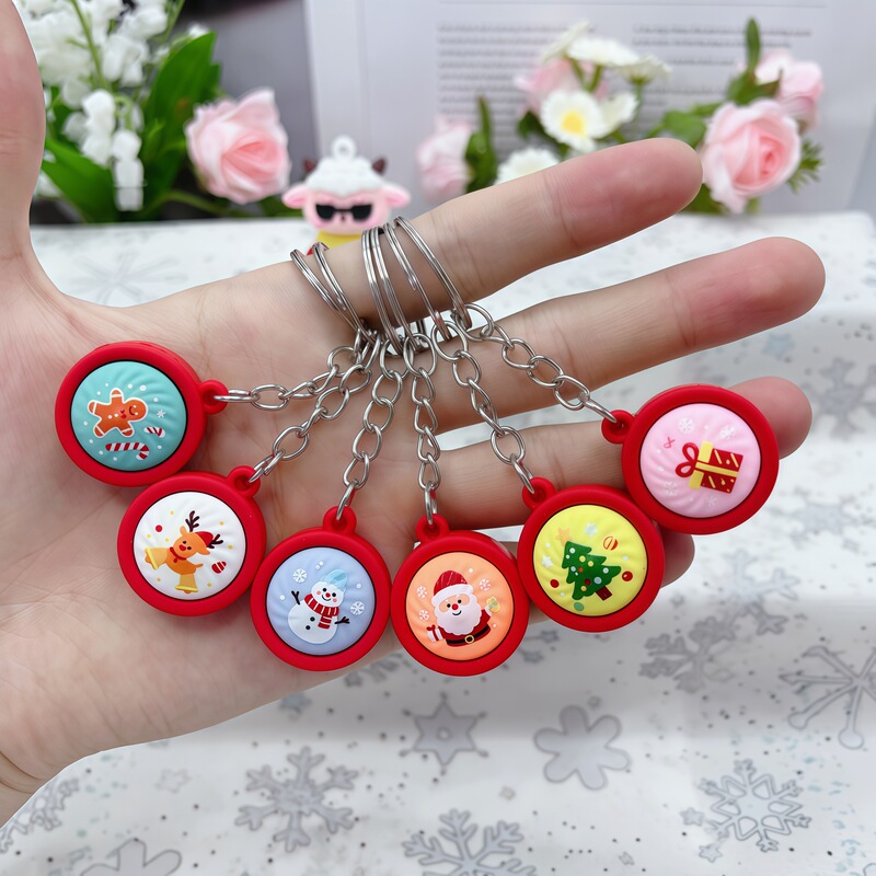 New Creative Christmas Bun Keychain, Cute Expression Doll Bag Pendant, Promotional Small Gifts Wholesale