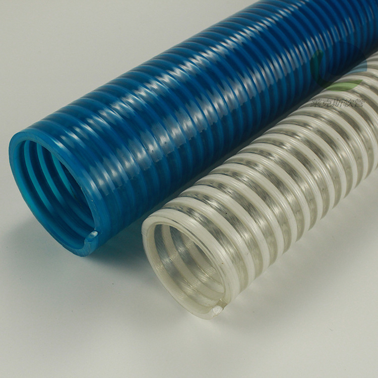 耐高压软管塑料平筋软管PVC塑筋螺旋管平筋软管工业除尘集尘管