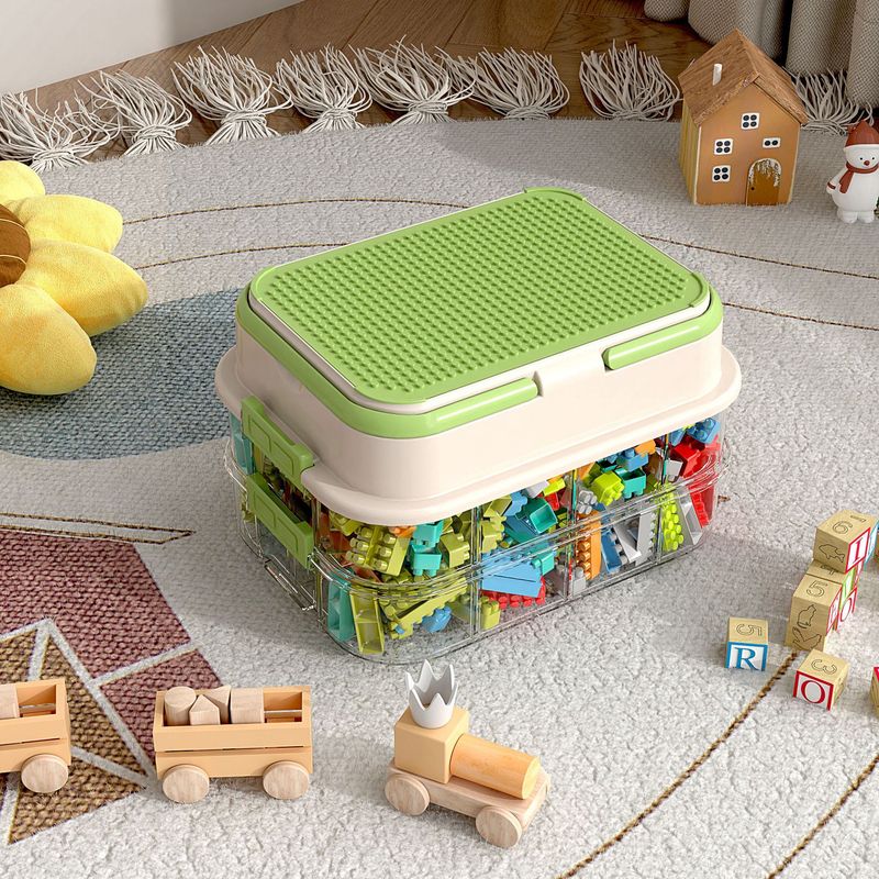積み木収納ボックス、小粒子レゴ収納ボックス、部品分類、仕分け、分割、包装、子供のおもちゃ収納ボックス|undefined