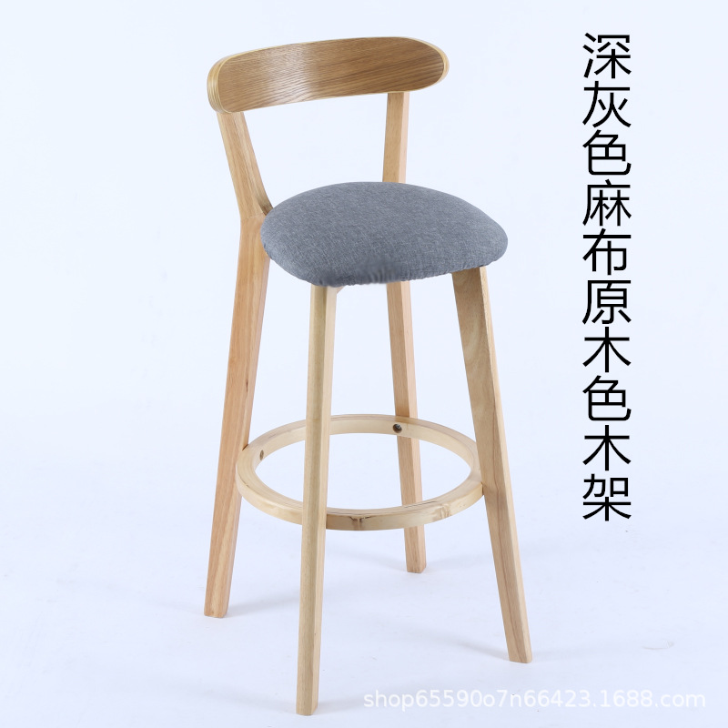 로그 컬러 나무 프레임 + 연기 회색 린넨 이동식 및 빨