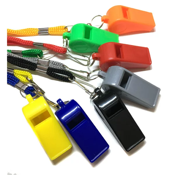 Factory Direct high quality ABS plastic whistle outdoor sports training referee 6-word whistle Children's Environmental Protection whistle