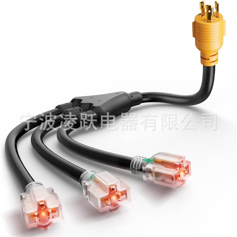 3X5-15R/5-20R Rv Generator Adapter Marine 30A to 110 15 Amp Regular Connector 3X5-15R/5-20R Rv Generator Adapter Marine 30A to 110 15 Amp Regular Connector