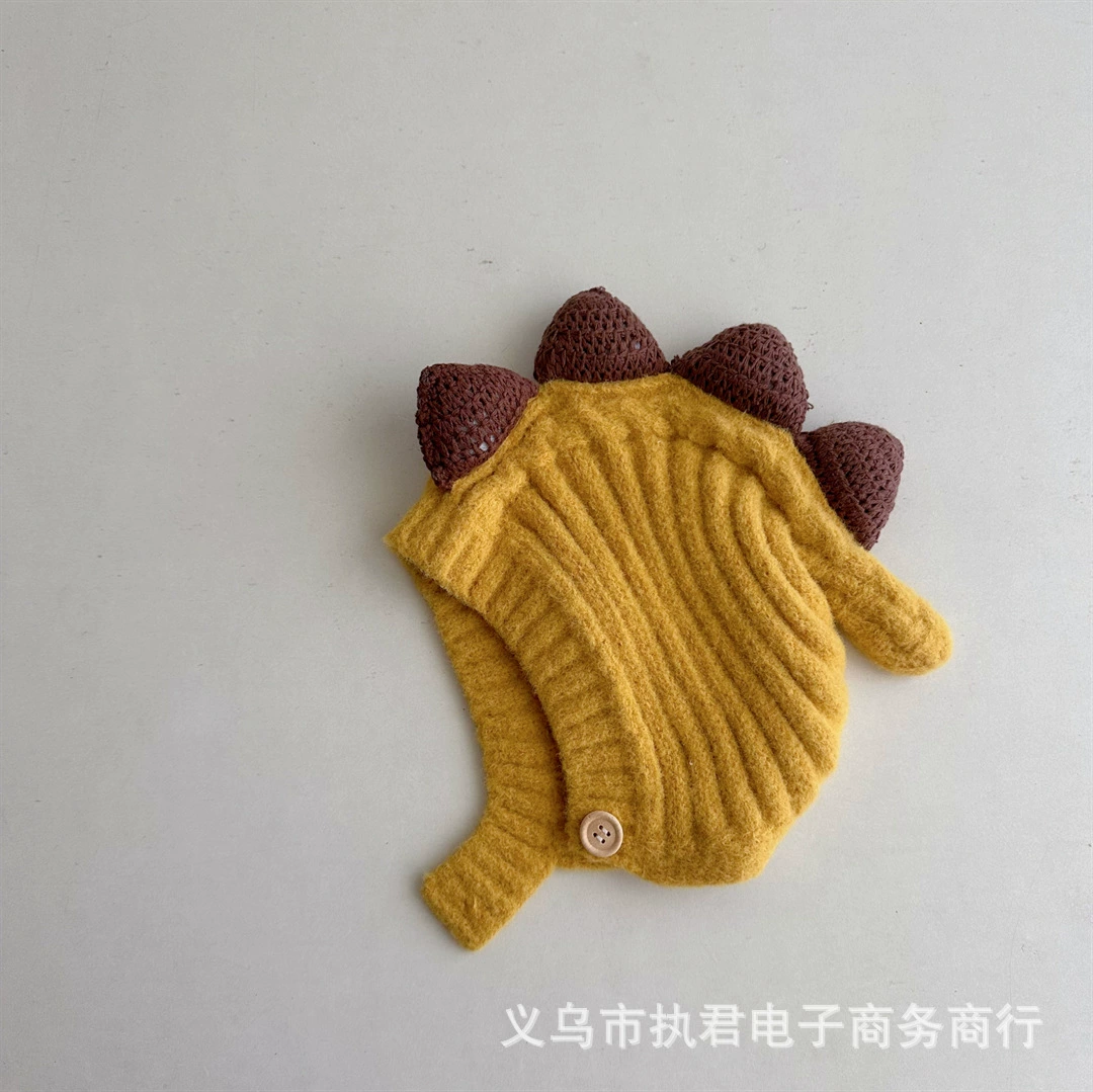 Зимние детские тёплые милые динозавры, earmuffs, вязаная шапка