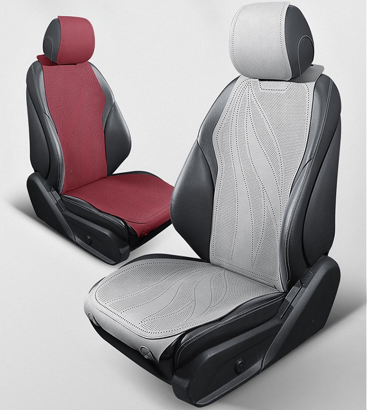 2026 Purple Wind Chime New Leaf Pattern Suede Car Seat Cushion MA10, Suitable for All Seasons