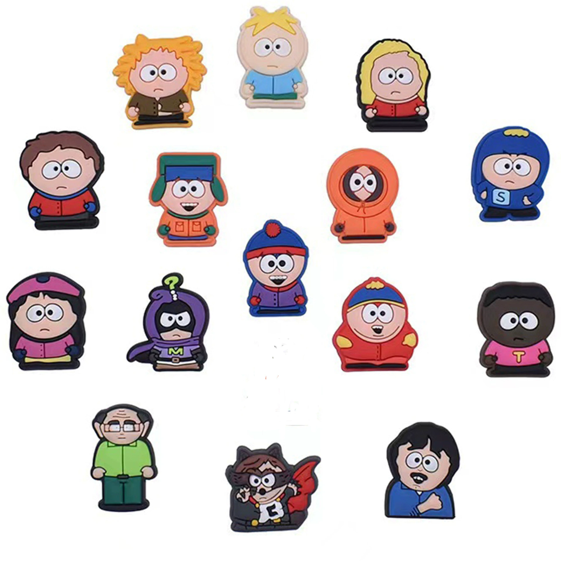 Южный парк ПВХ мягкая резиновая обувь с отверстиями обувь Цветочная обувь пряжки аксессуары трансграничная электронная коммерция пляжная обувь DIY