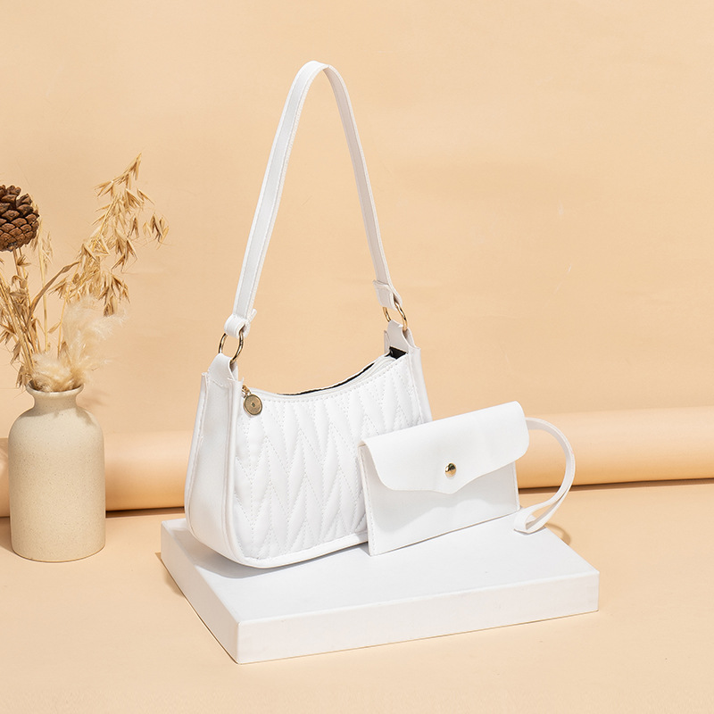 Bolsa de diseño de nicho bolso de mujer 2023 nueva moda bolso de hombro de dos piezas bolso de mujer bordado bolso de la axila