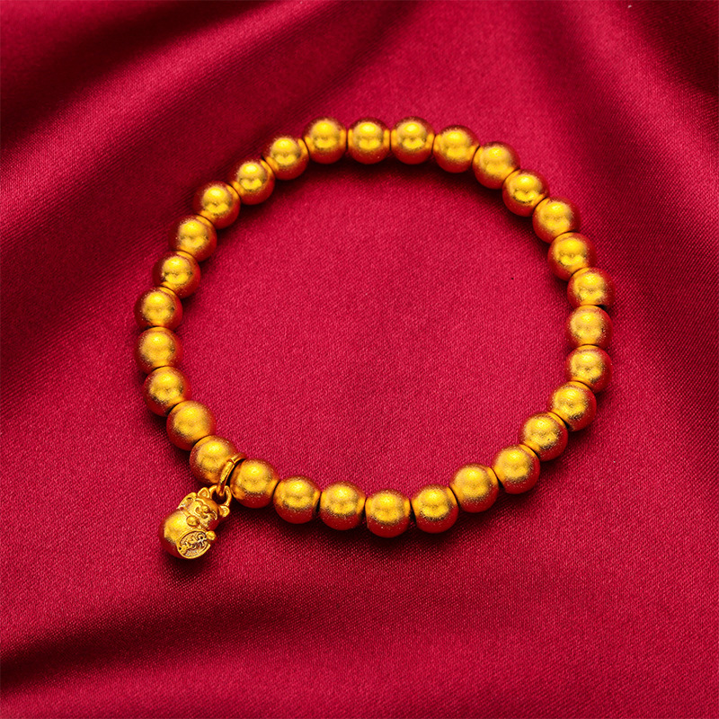 Unisex Jewelry Fashion Bracelet Lucky Cat Pendant Ancient Method Inheritance Two Shihuan Transfer Bead Bracelet_voghion.com