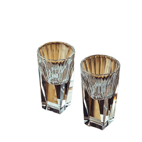 Household Glass Small White Liquor Cups Sipper Cups Thickened Spirits Cups High-Heel Wine Cups Liquor Sets Decanter Sets