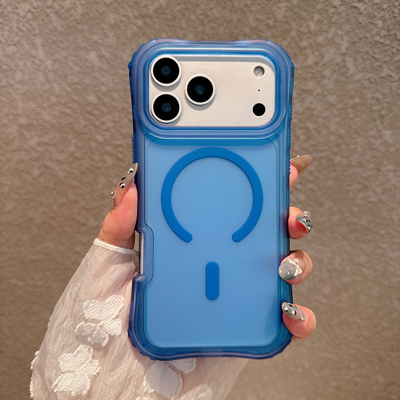 IP17PROMAXに適した新しい肌のような質感のケース、磁気ウエストベルト、3-in-1 N52強力磁石、ストラップ、落下防止、マルチカラー|undefined