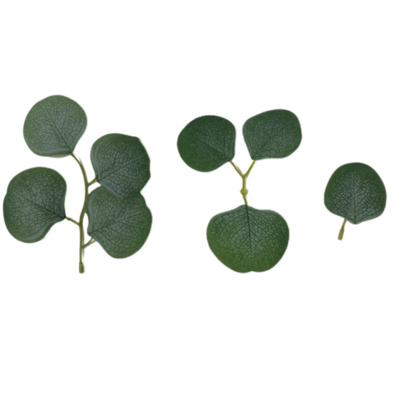 Simulation Green Plant Eucalyptus Leaves Single Leaf Trigeminal Leaf Four Branched Leaf Silk Screen Wreath Accessories