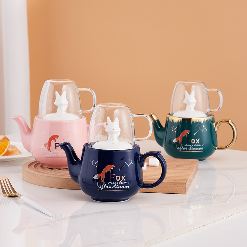 Ins juego de té japonés gran capacidad tetera Amazon Comercio exterior oferta exclusiva logo pequeño regalo fresco